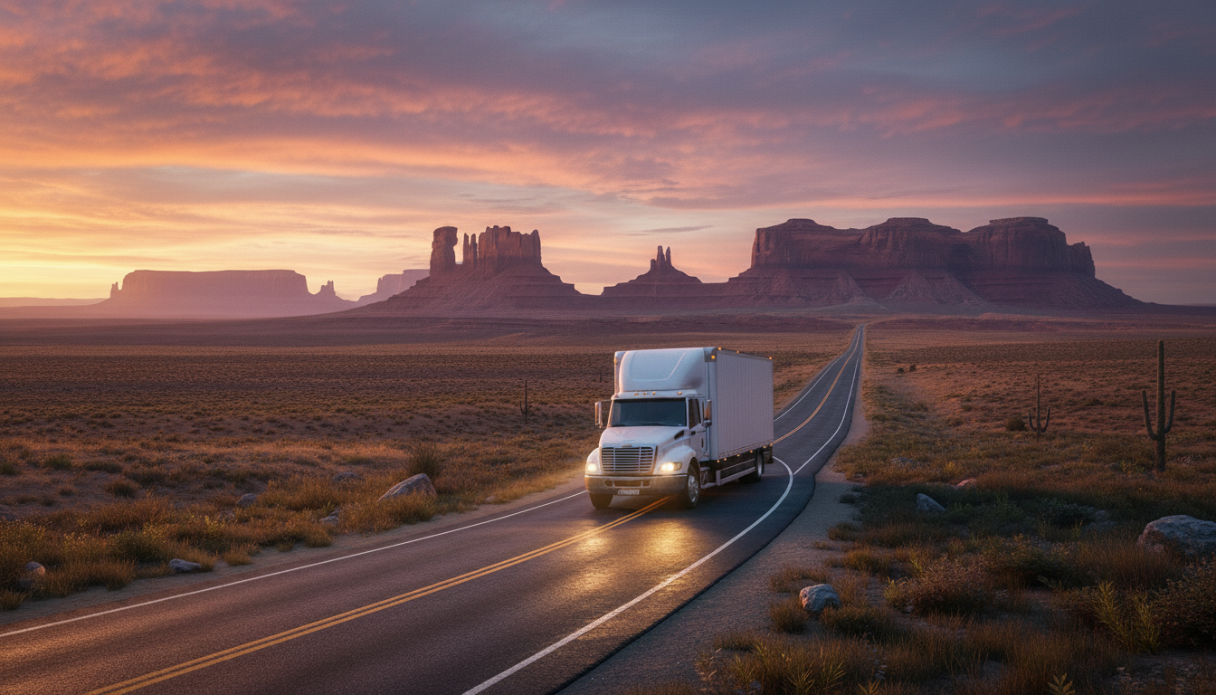 Trucking and freight visual supplied for Charles Warren Logistics